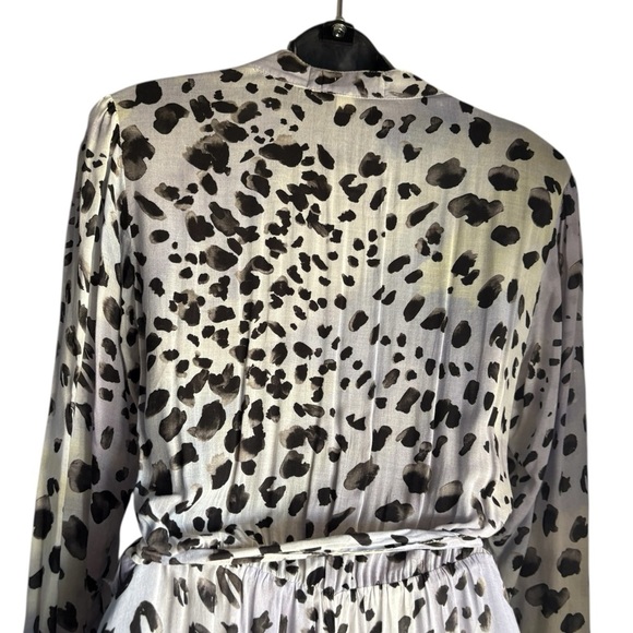 Cloth & Stone leopard print button down long sleeve maxi dress sz S - Picture 12 of 15